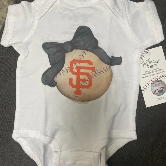 NWT TinyTurnip SF Giants onesies - Picture 3 of 4